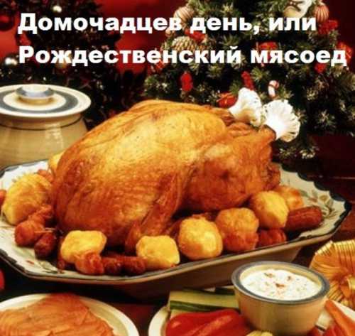 10 января 2018 года Рождественский мясоед Домочадцев день
